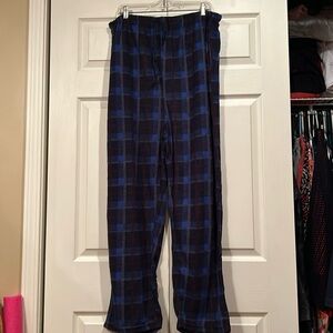 Essential Sleepwear -Mens 4XL -Sleepwear-Blue, Res and Tan Plaid.